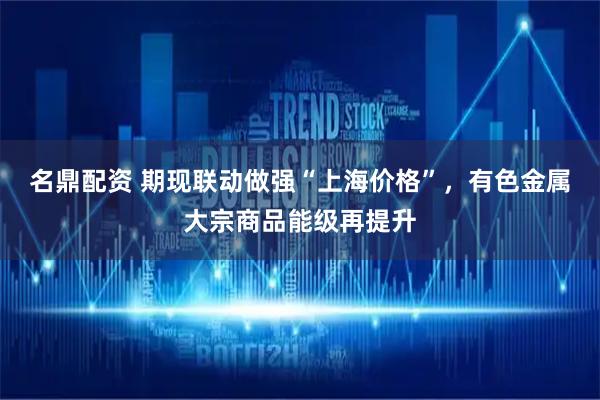 名鼎配资 期现联动做强“上海价格”，有色金属大宗商品能级再提升