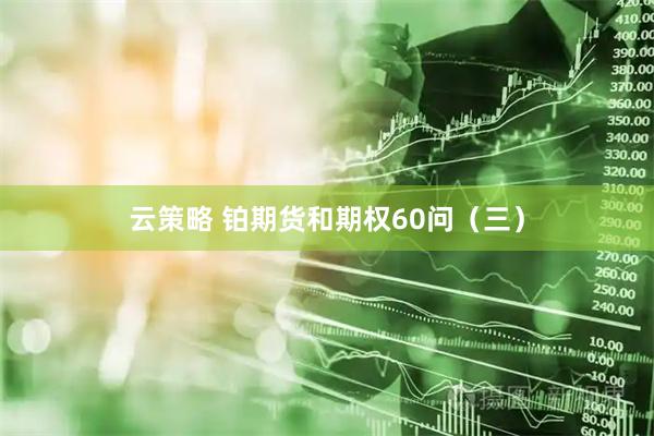 云策略 铂期货和期权60问（三）