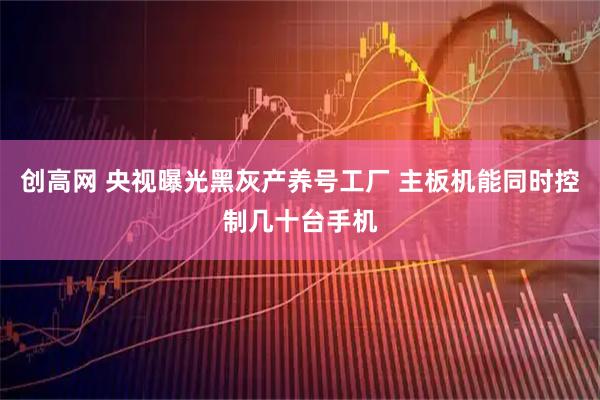 创高网 央视曝光黑灰产养号工厂 主板机能同时控制几十台手机