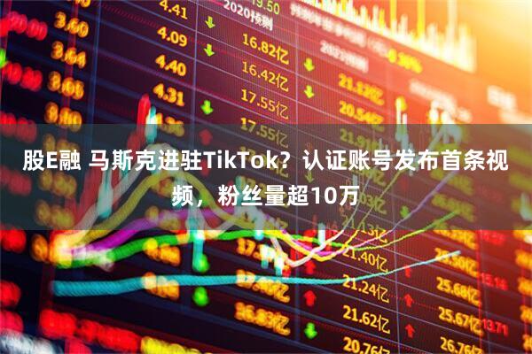 股E融 马斯克进驻TikTok？认证账号发布首条视频，粉丝量超10万